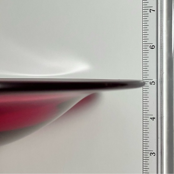 PAIRPOINT RUBY RED COMPOTE / Rare Clear Stem / Controlled Bubble Ball Base / MCM - Picture 11 of 11